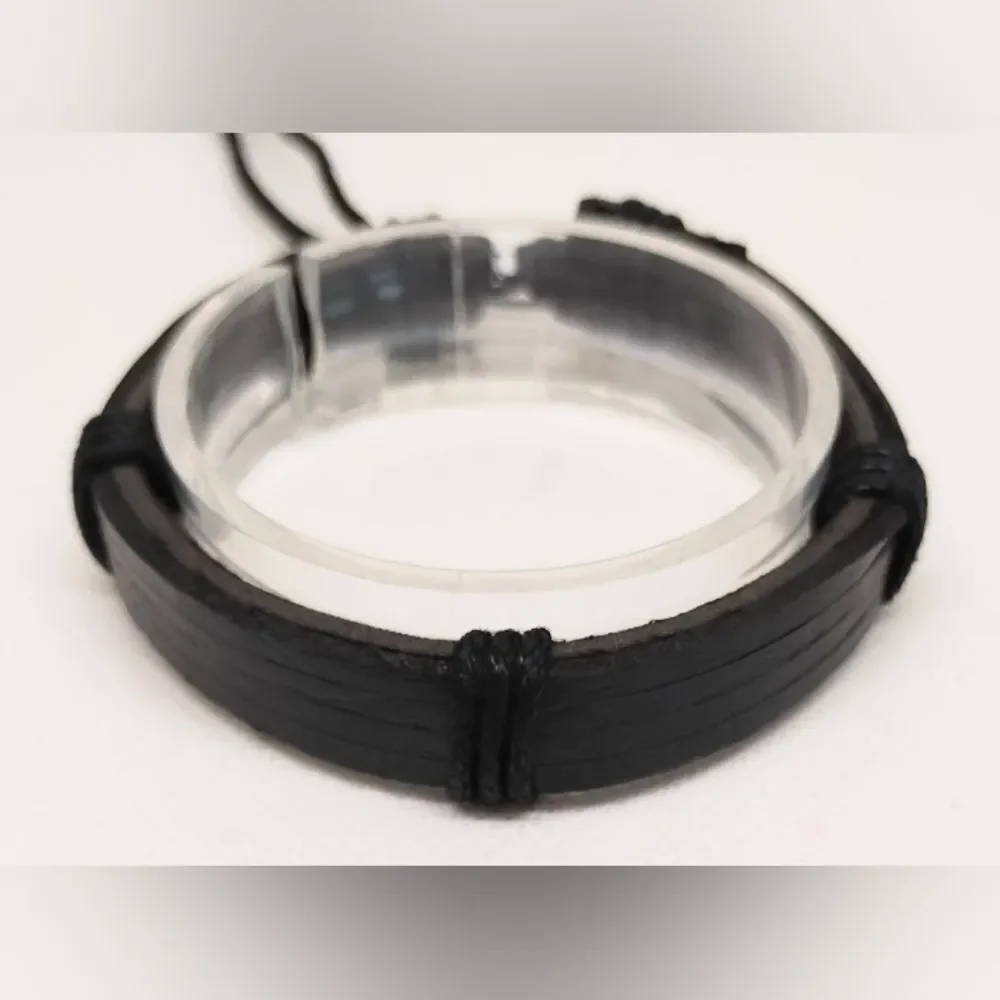 Men's bracelet leather black‎ new e72